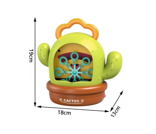 WOOPIE Kaktusowa Elektryczna Maszyna Do Bąbelków Efekty Dźwiękowe i Świetlne