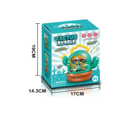 WOOPIE Kaktusowa Elektryczna Maszyna Do Bąbelków Efekty Dźwiękowe i Świetlne