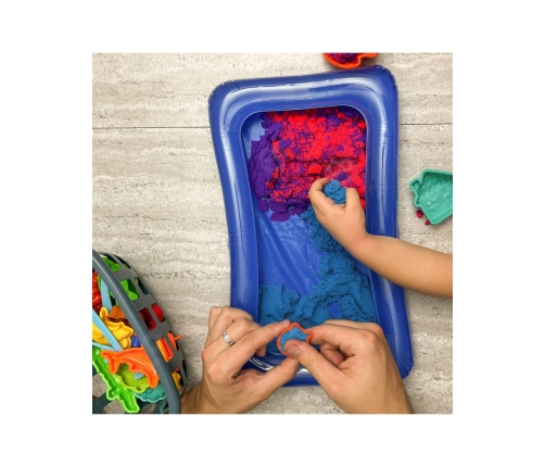 WOOPIE Piasek Kinetyczny 0,8 kg Zestaw w Koszyku z Foremkami + Basen