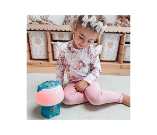 WOOPIE Multifunkcyjna Lampka RGB Głośnik Bluetooth Karaoke Modulator Głosu Karta SD AUX Turkusowa