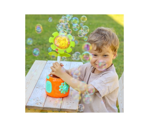 WOOPIE Słonecznikowa Elektryczna Maszyna Do Bąbelków Efekty Świetlne i Dźwiękowe