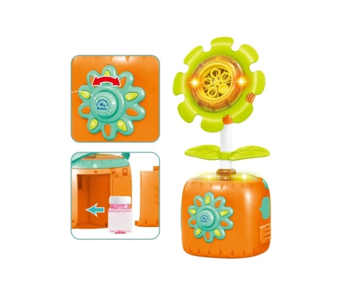 WOOPIE Słonecznikowa Elektryczna Maszyna Do Bąbelków Efekty Świetlne i Dźwiękowe