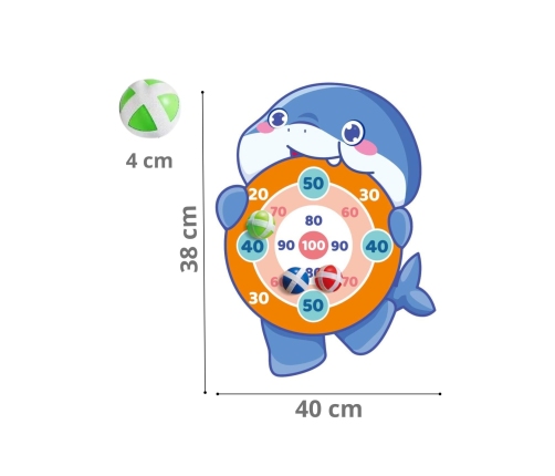 WOOPIE Gra Zręcznościowa w Rzutki na Rzepy Tarcza Rekin