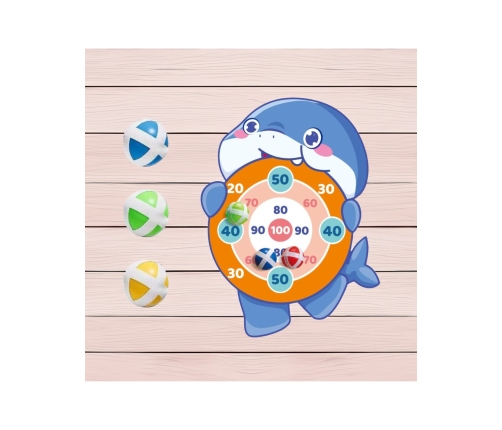 WOOPIE Gra Zręcznościowa w Rzutki na Rzepy Tarcza Rekin