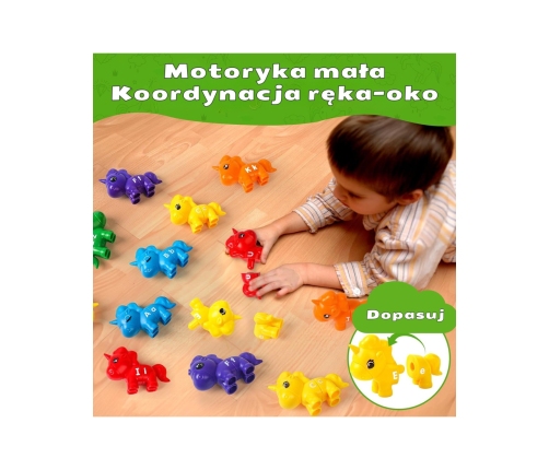 WOOPIE Figurki Montessori Zestaw Edukacyjny Jednorożce do Składania 