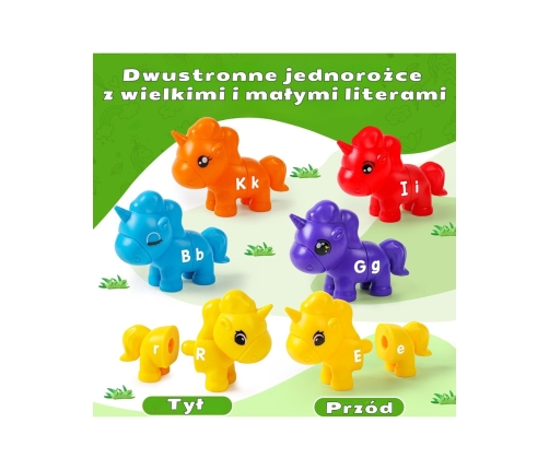 WOOPIE Figurki Montessori Zestaw Edukacyjny Jednorożce do Składania 