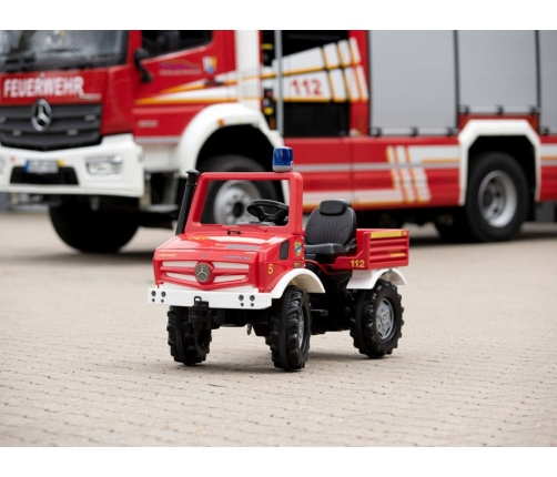 Rolly Toys Unimog Mercedes Benz Samochód na pedały Straż + Kogut