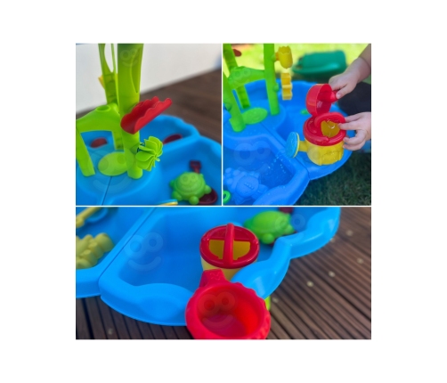 WOOPIE Stolik Wodny 2w1 Piaskownica Fontanna XXL Aquapark z Delfinem