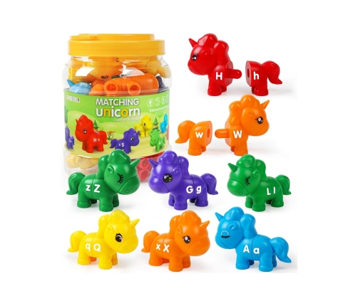 WOOPIE Figurki Montessori Zestaw Edukacyjny Jednorożce do Składania 