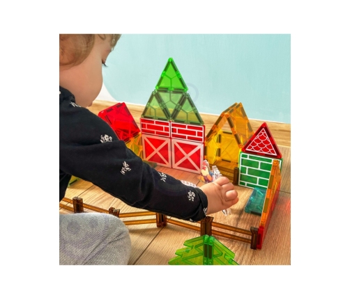 WOOPIE Magnetyczne Klocki Konstrukcyjne 7,5 cm Farma 30 el.