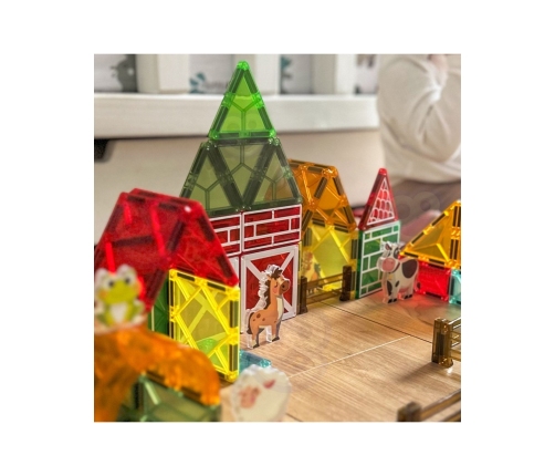 WOOPIE Magnetyczne Klocki Konstrukcyjne 7,5 cm Farma 30 el.