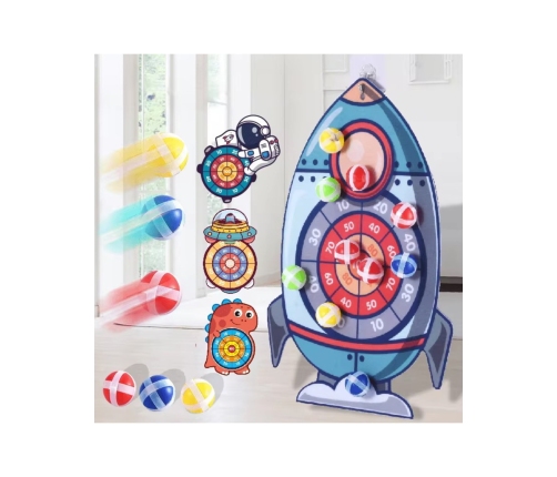 WOOPIE Gra Zręcznościowa w Rzutki na Rzepy Tarcza Rakieta