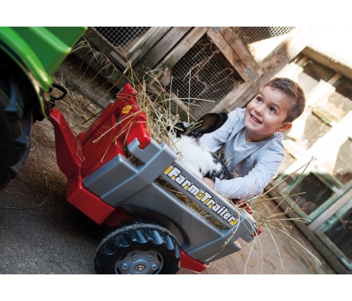 Rolly Toys rollyTrailer Przyczepa do traktora Otwierane Burty