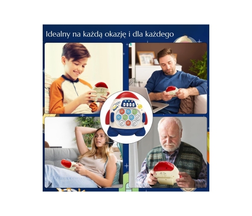 WOOPIE Gra POP IT Elektroniczna Antystresowa Zręcznościowa Rakieta red