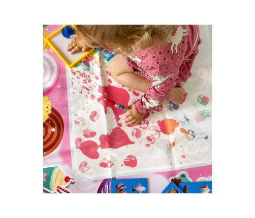 WOOPIE Mata Wodna do Malowania XXL 100x80cm Wróżki Różowa