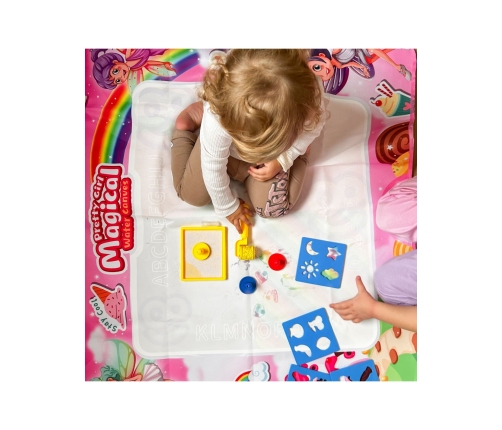 WOOPIE Mata Wodna do Malowania XXL 100x80cm Wróżki Różowa