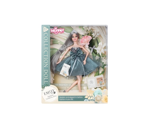 WOOPIE ROYAL Lalka Emi w Eleganckiej Sukni Tiulowej z Kokardą i Bukietem