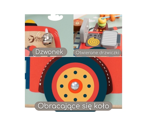 CLASSSIC WORLD Tablica Manipulacyjna Wielofunkcyjna 6w1 Straż