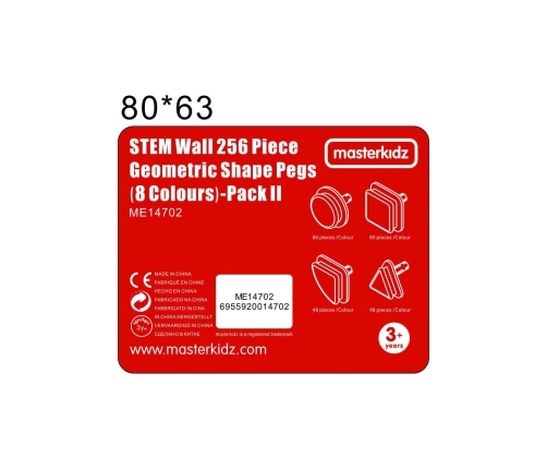 MASTERKIDZ Geometryczne Elementy Tablic 256 szt