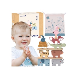 TOOKY TOY Drewniane Klocki Układanka Zwierzątka Montessori 9 el. TOOKY TOY Drewniane Klocki Układanka Zwierzątka Montessori 9 el.