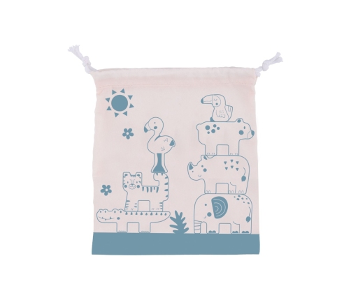 TOOKY TOY Drewniane Klocki Układanka Zwierzątka Montessori 9 el.