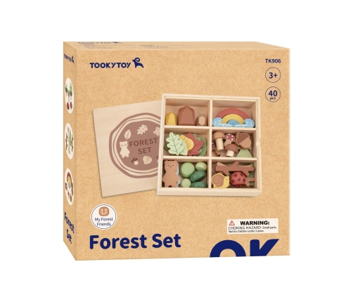 TOOKY TOY Zestaw Leśny Układanka w Stosy Klocki Figurki