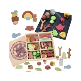 TOOKY TOY Zestaw Leśny Układanka w Stosy Klocki Figurki