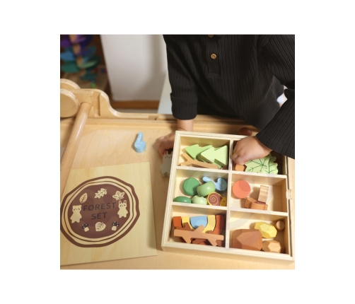 TOOKY TOY Zestaw Leśny Układanka w Stosy Klocki Figurki