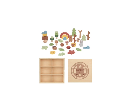 TOOKY TOY Zestaw Leśny Układanka w Stosy Klocki Figurki
