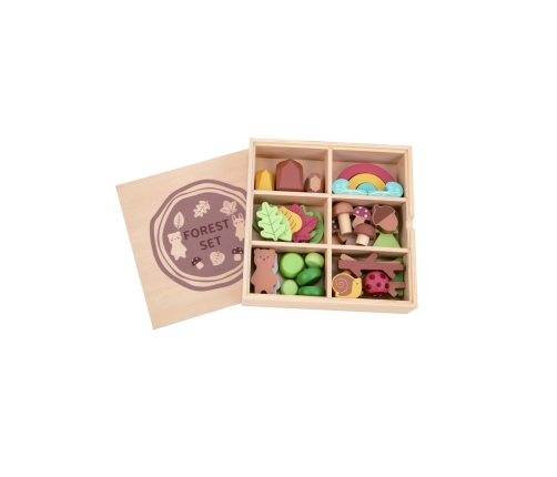 TOOKY TOY Zestaw Leśny Układanka w Stosy Klocki Figurki