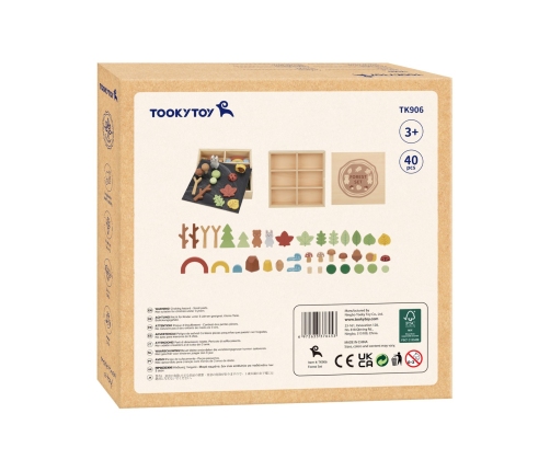 TOOKY TOY Zestaw Leśny Układanka w Stosy Klocki Figurki