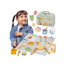TOOKY TOY Zestaw Piknikowy Owoce do Krojenia Zestaw Śniadaniow