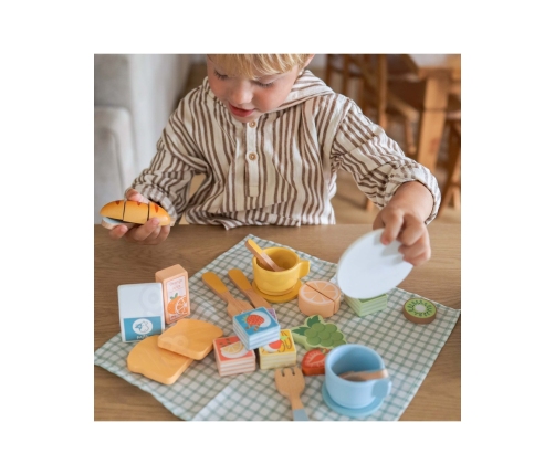 TOOKY TOY Zestaw Piknikowy Owoce do Krojenia Zestaw Śniadaniow