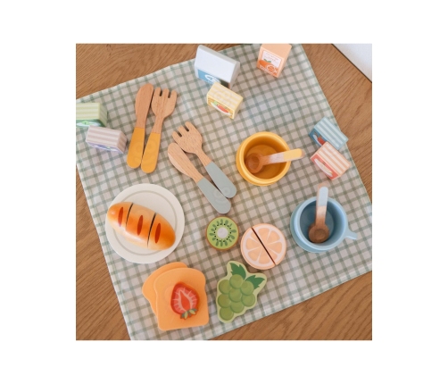 TOOKY TOY Zestaw Piknikowy Owoce do Krojenia Zestaw Śniadaniow