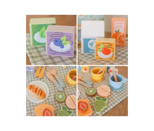 TOOKY TOY Zestaw Piknikowy Owoce do Krojenia Zestaw Śniadaniow