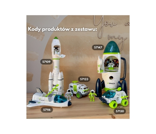 WOOPIE Zestaw Kosmiczny Prom i Łazik Space Set