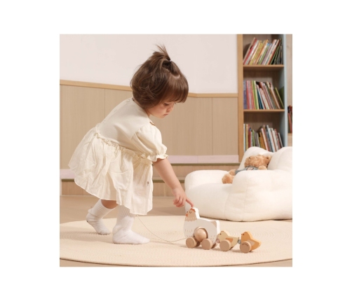 VIGA PolarB Drewniana Kurka z Pisklętami do Ciągnięcia