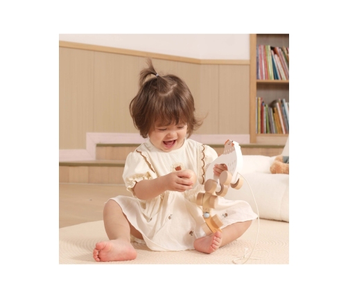 VIGA PolarB Drewniana Kurka z Pisklętami do Ciągnięcia