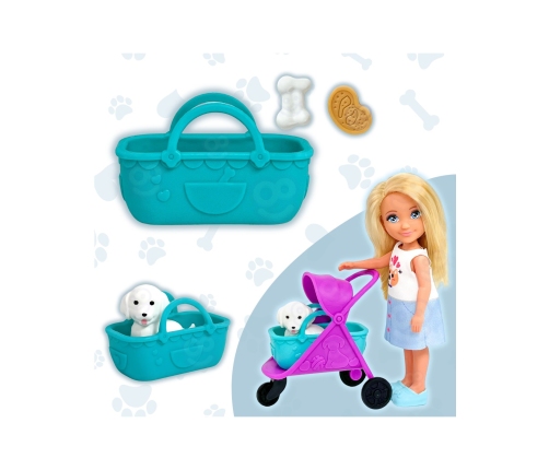 WOOPIE ROYAL Laleczka z Wózkiem i Pieskiem