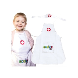 WOOPIE Strój Pielęgniarki Kitel Fartuszek z Czepkiem Pielęgniarki