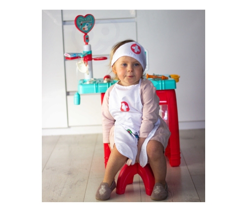 WOOPIE Strój Pielęgniarki Kitel Fartuszek z Czepkiem Pielęgniarki