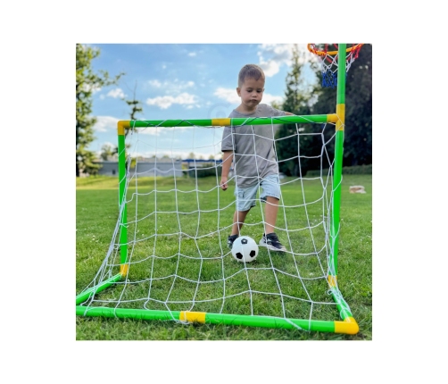 WOOPIE Zestaw 2w1 Koszykówka Bramka do Piłki Nożnej+ Piłki