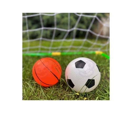 WOOPIE Zestaw 2w1 Koszykówka Bramka do Piłki Nożnej+ Piłki