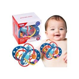 WOOPIE BABY Zabawka Sensoryczna 2w1 Gryzak Grzechotka Montessori