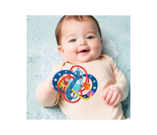 WOOPIE BABY Zabawka Sensoryczna 2w1 Gryzak Grzechotka Montessori