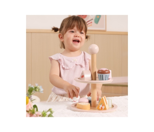 VIGA Drewniany Stojak na Ciasto z Akcesoriami