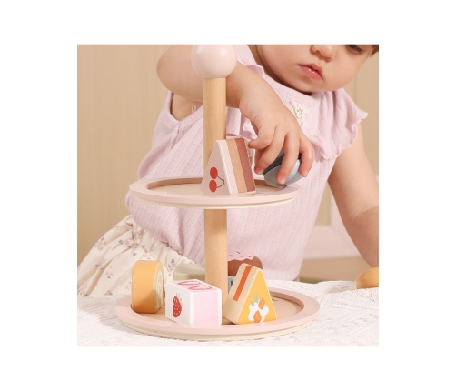 VIGA Drewniany Stojak na Ciasto z Akcesoriami