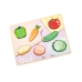 VIGA Drewniane Puzzle Układanka Montessori 2w1 Figurki Warzywa
