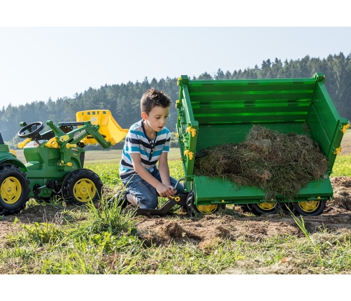 Rolly Toys rollyMulti Trailer -  Przyczepa Wywrotka Rolly Multi John Deere 3 osiowa