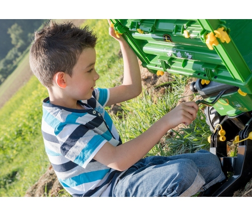 Rolly Toys rollyMulti Trailer -  Przyczepa Wywrotka Rolly Multi John Deere 3 osiowa